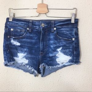 American Eagle Hi Rise Shortie Jean Shorts Size 6
